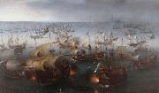Day seven of the battle with the Armada, 7 August 1588. Hendrik Cornelisz. Vroom